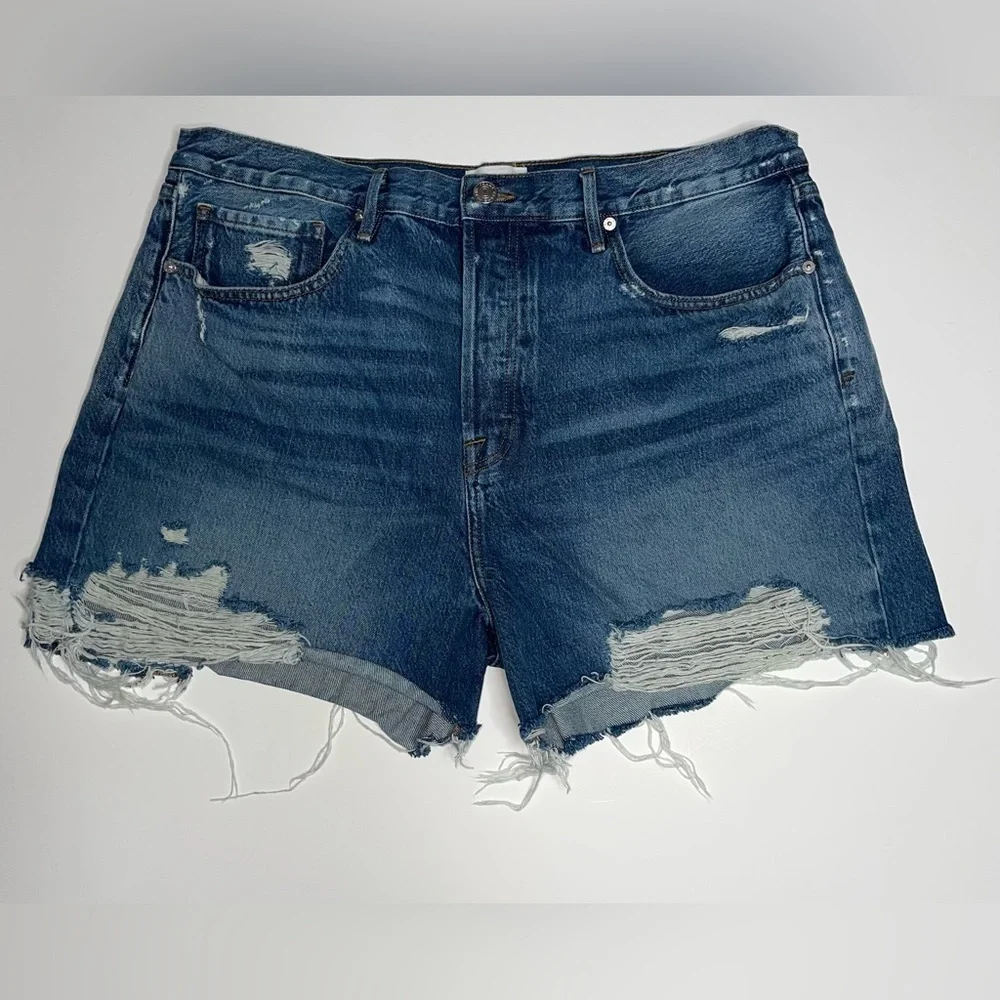 FRAME Denim Cutoff Denim Shorts size 34 in Northville Rips